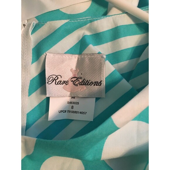 Rare Editions Polka Dot Girls Sleeveless Dress Blue Size 8 -  NWT - Picture 3 of 4